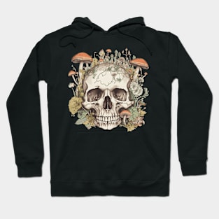 Skull with mushrooms Hoodie